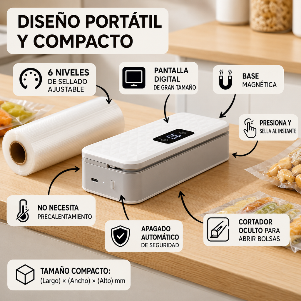 Selladora Portátil para Bolsas